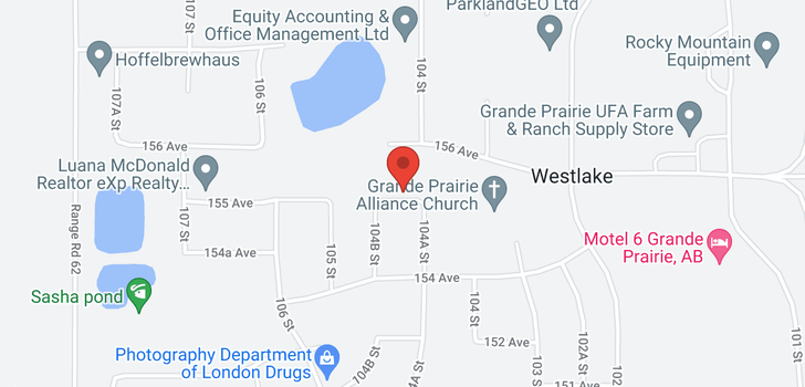 map of 10412 155 Avenue